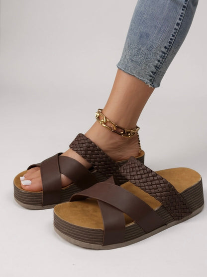 Comfortable Woven Heel Sandals for Women