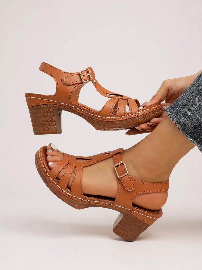 Women's Block Heel Sandals Saffron
