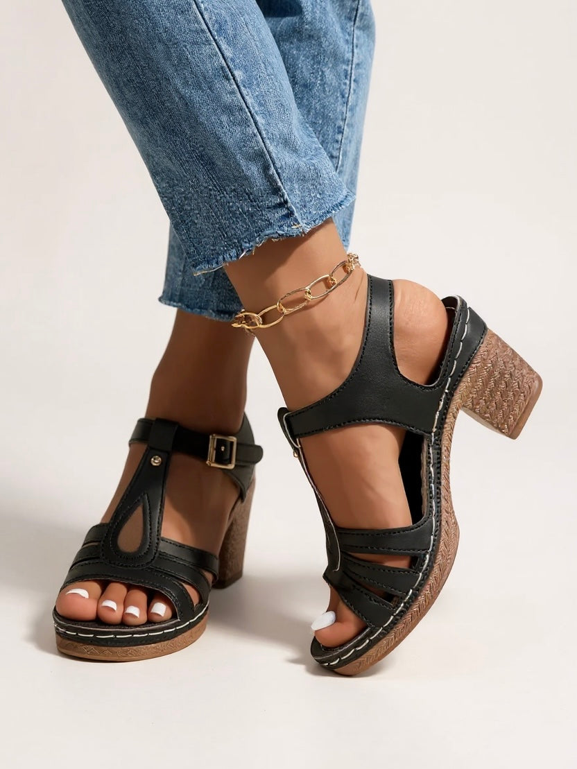 Women's Block Heel Sandals Saffron