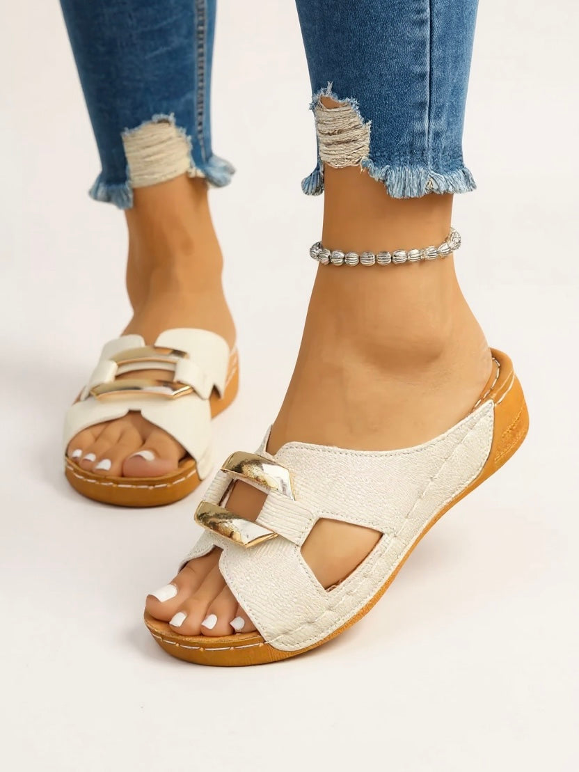 Comfortable Womens Contoured Slide Sandals