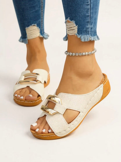 Comfortable Womens Contoured Slide Sandals