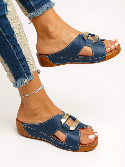 Comfortable Womens Contoured Slide Sandals