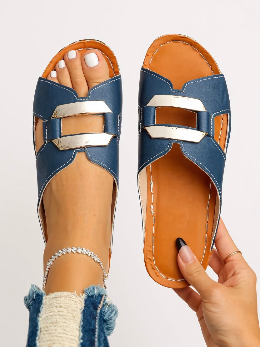 Comfortable Womens Contoured Slide Sandals