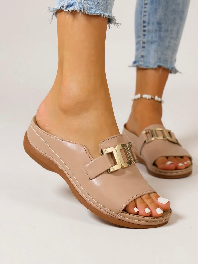 Comfy Women's Buckled Sandal Slides - VibreMode