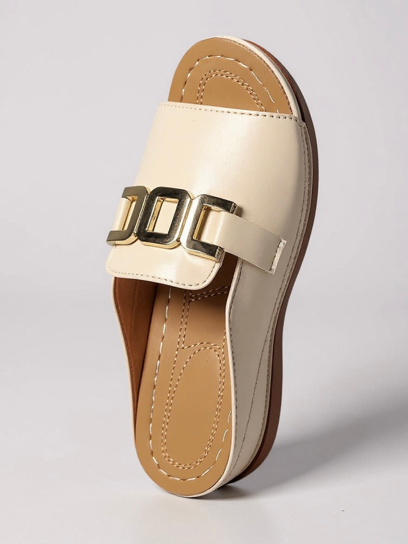 Women's Cushioned Buckle Slides