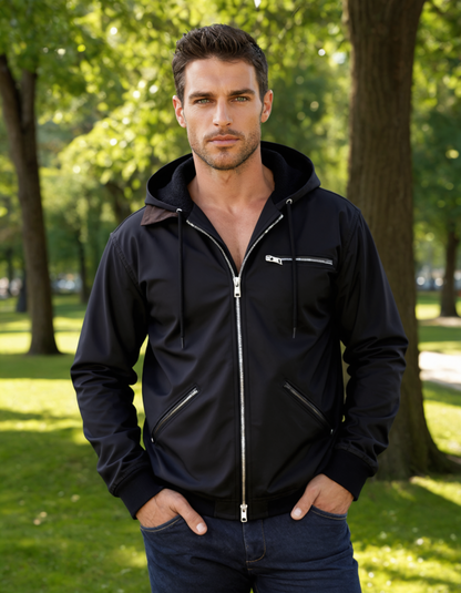 Men's Fleece Lined Hooded Winter Jacket