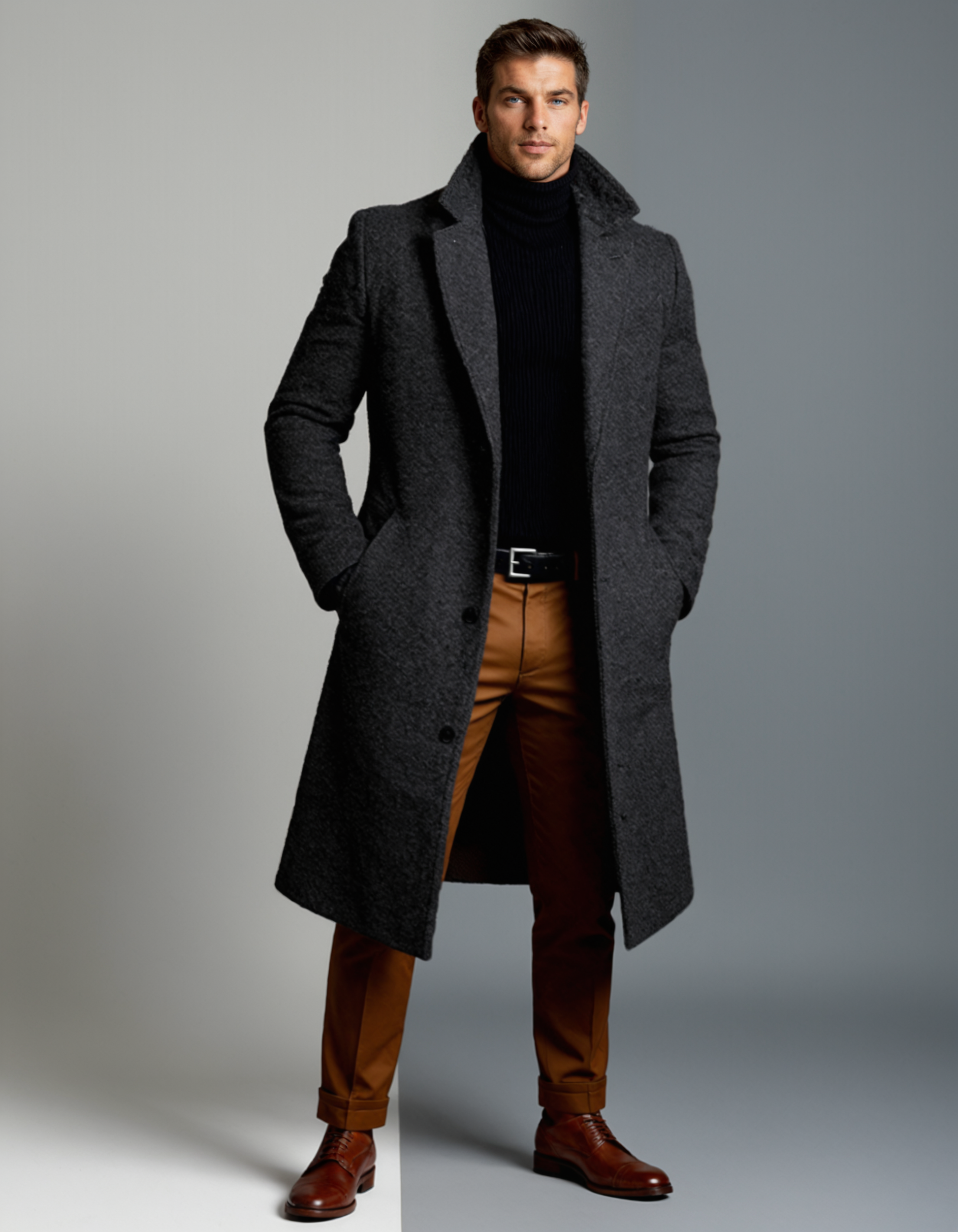 Men's Classic Wool Winter Overcoat - VibreMode