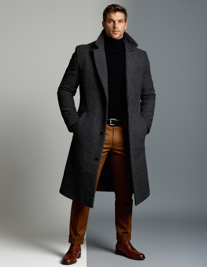 Men's Classic Wool Winter Overcoat - VibreMode