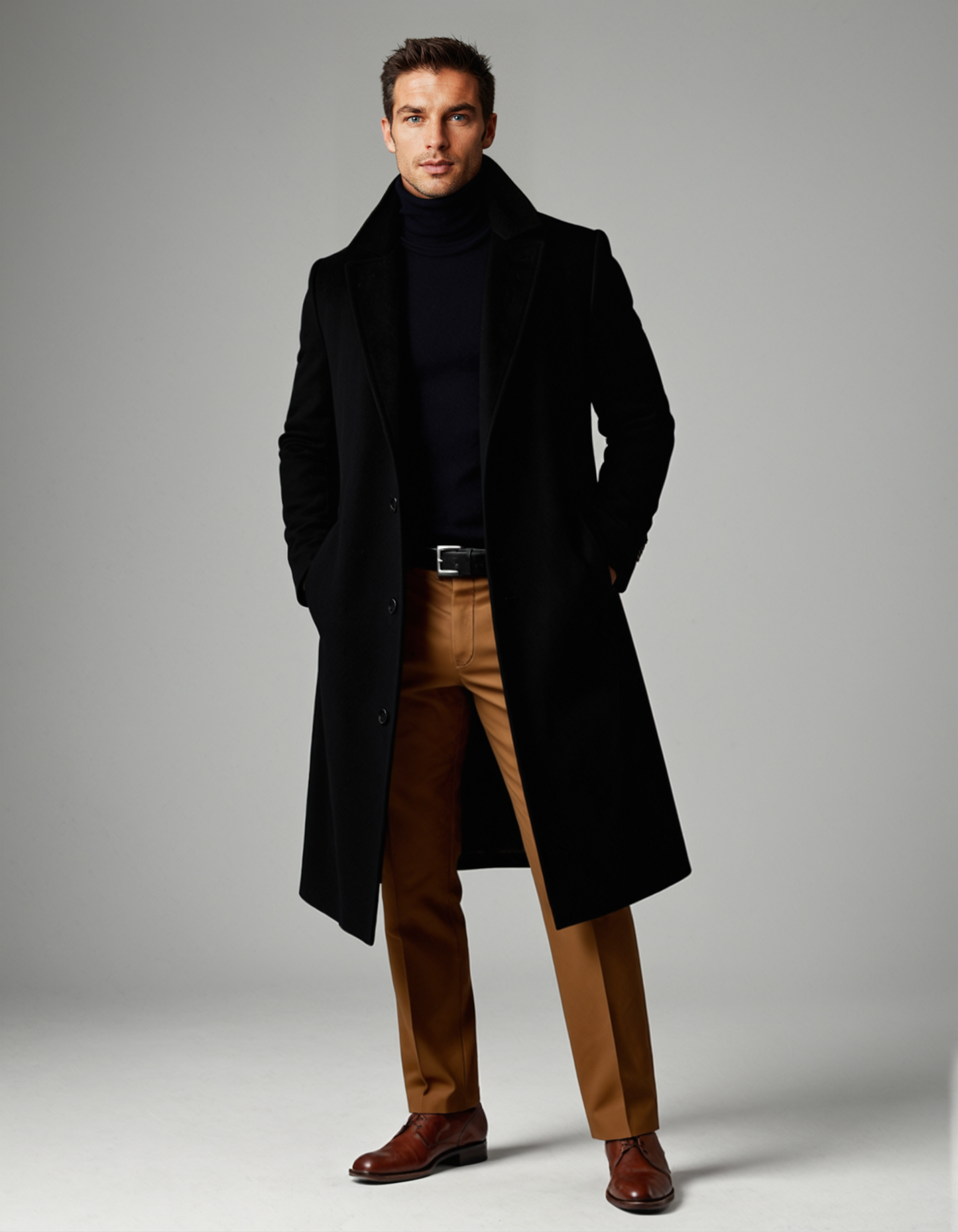 Men's Classic Wool Winter Overcoat
