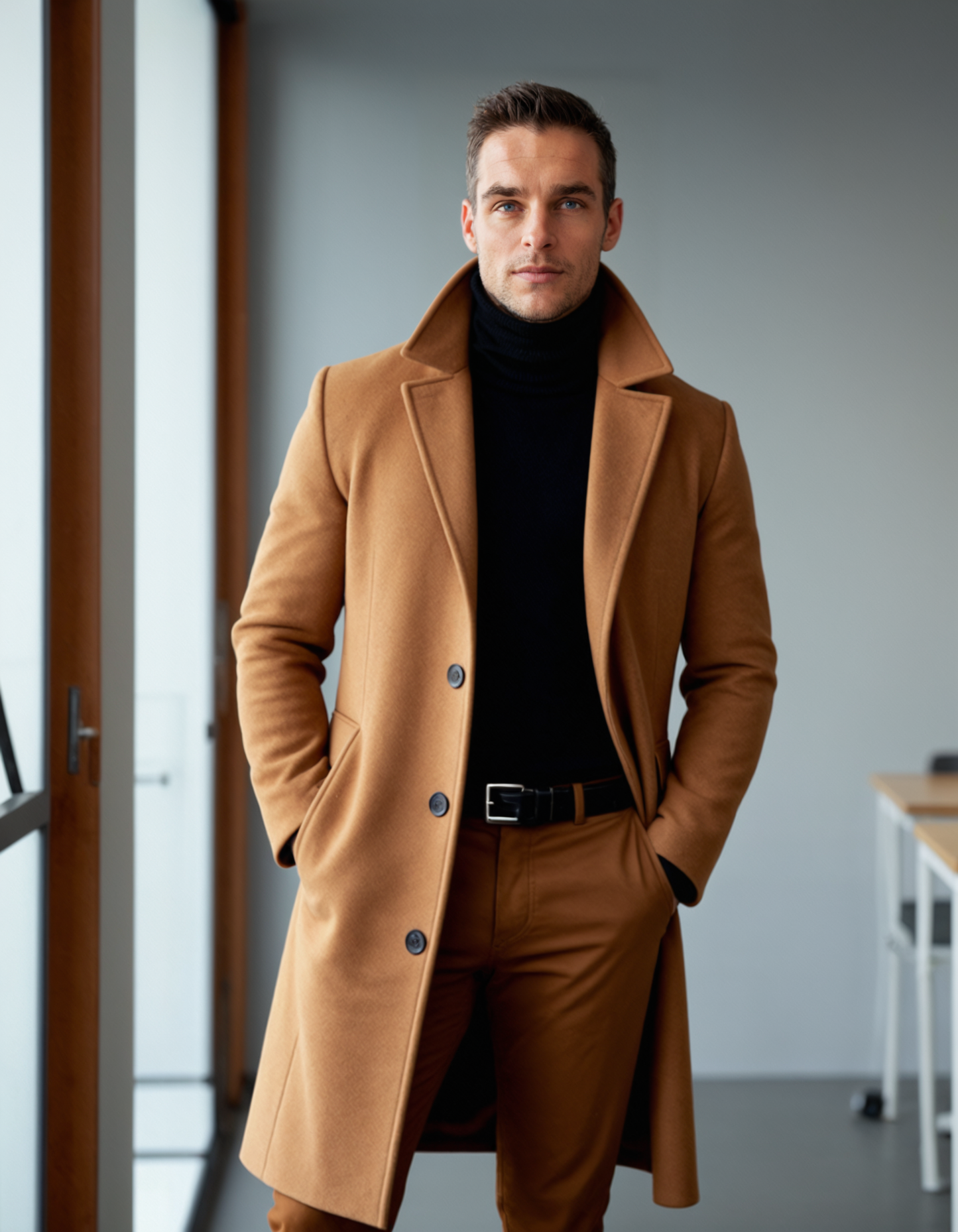 Men's Classic Wool Winter Overcoat