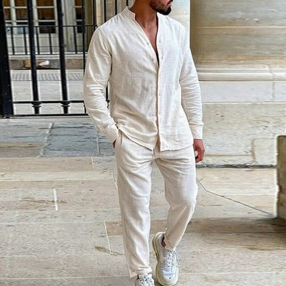Men's Linen Casual Shirt - VibreMode