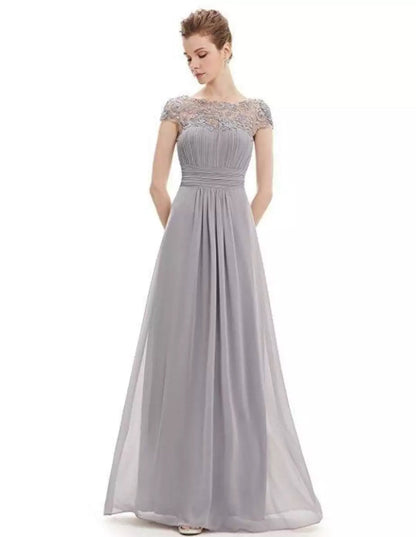 Women's Lace Gown Floral Open Back