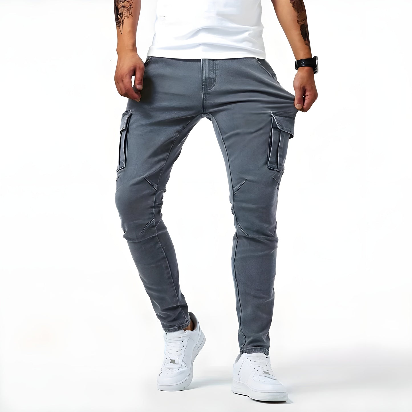 Men's Slim Fit Cargo Pants Multi Pocket
