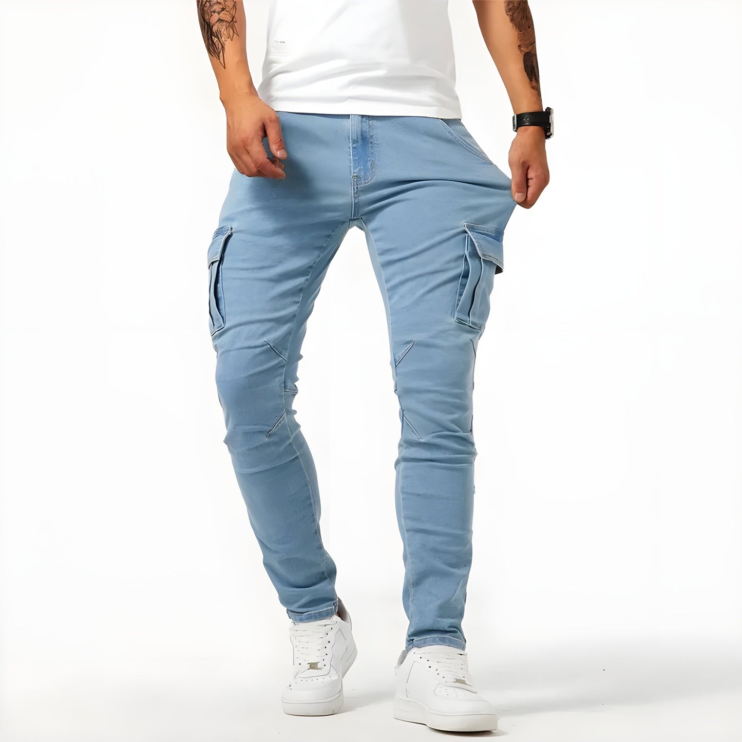 Men's Slim Fit Cargo Pants Multi Pocket