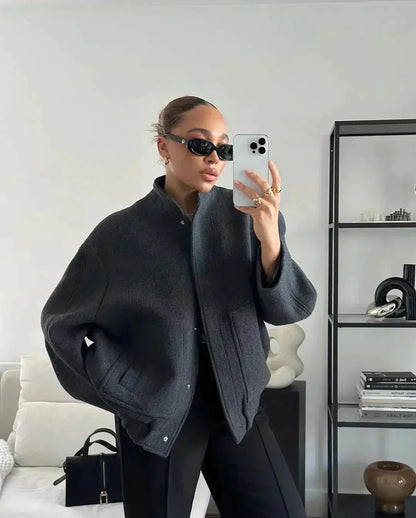 Women's Tweed Jacket Classic Outerwear