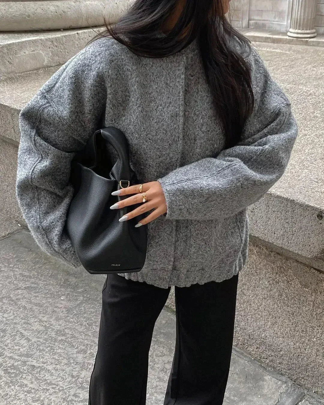 Women's Tweed Jacket Classic Outerwear