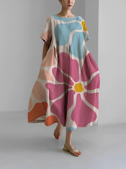 Valentina Women's Floral Summer Dress Lightweight