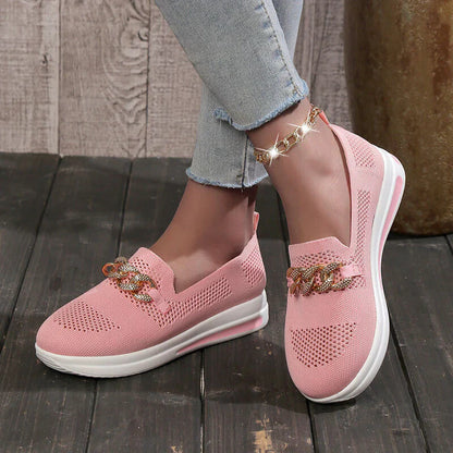 Women's Slip On Loafers Leather Brown