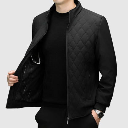 Roberto Russo Il Stile Men's Monogram Luxury Insulated Poly-Blend Winter Jacket