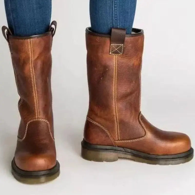 Women's Insulated Cowboy Boots Comfortable Design - VibreMode
