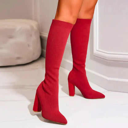 Women's Knee High Stretch Boots