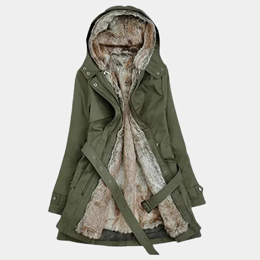 Women's Parka Faux Fur Lining Coat