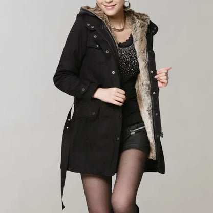 Women's Parka Faux Fur Lining Coat