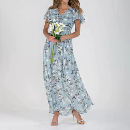 Women's Floral Maxi Dress Vintage Print