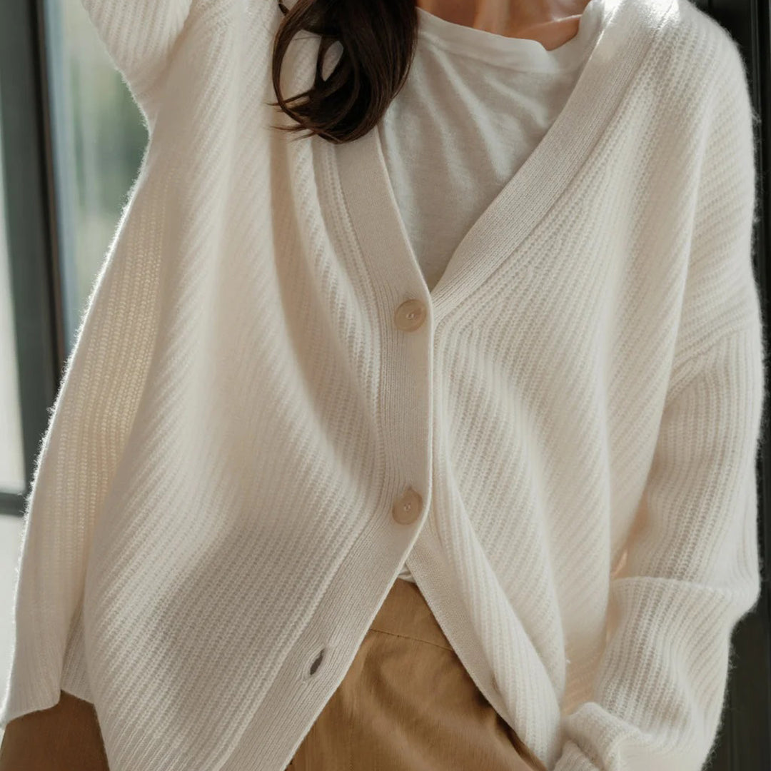 Soft Spacious Cashmere Sweater Cardigan