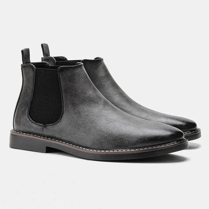Men's Chelsea Boots Ankle Leather Classic Black