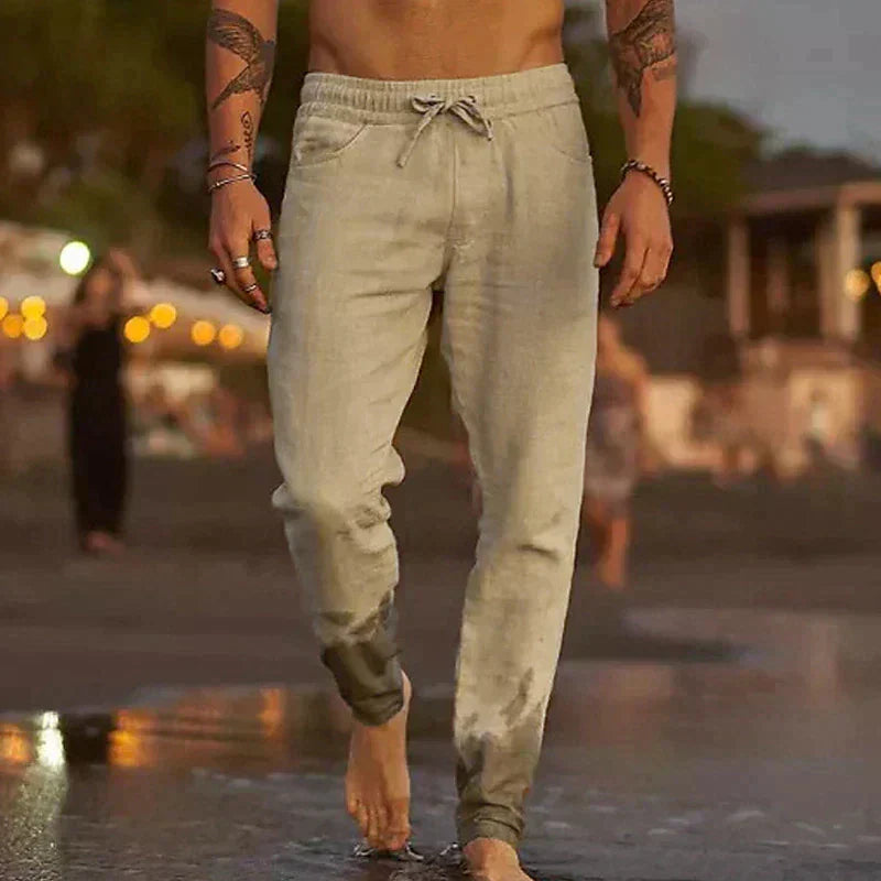 Relaxed Fit Elastic Waist Trousers