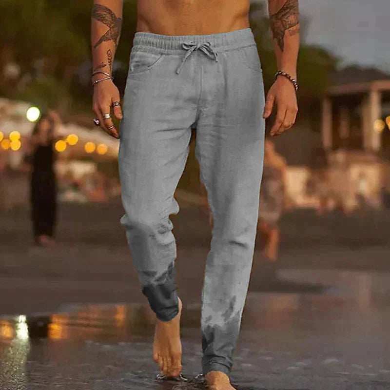 Relaxed Fit Elastic Waist Trousers