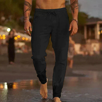 Relaxed Fit Elastic Waist Trousers