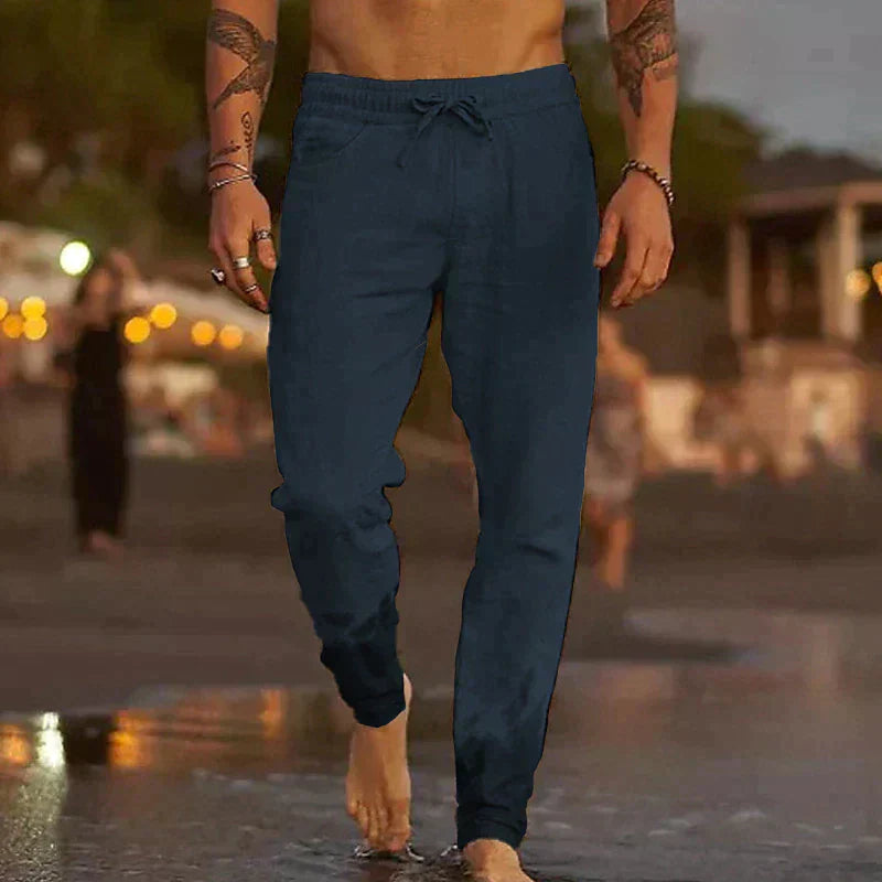 Relaxed Fit Elastic Waist Trousers