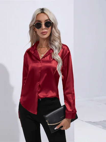 Elegant Silk Loose Fit Top