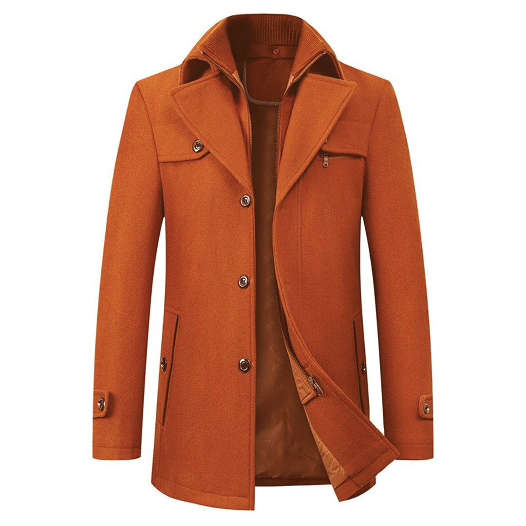 Wool Blend Men's Overcoat