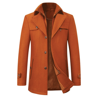 Wool Blend Men's Overcoat