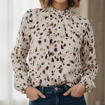 Chic Ruffled Women's Blouse
