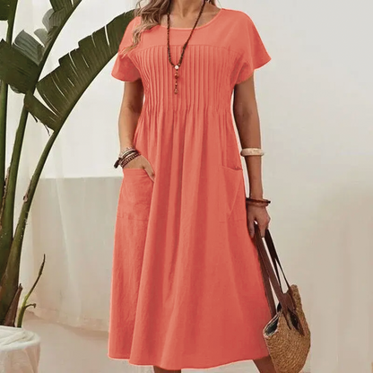 Relaxed Fit Knee Length Summer Dress