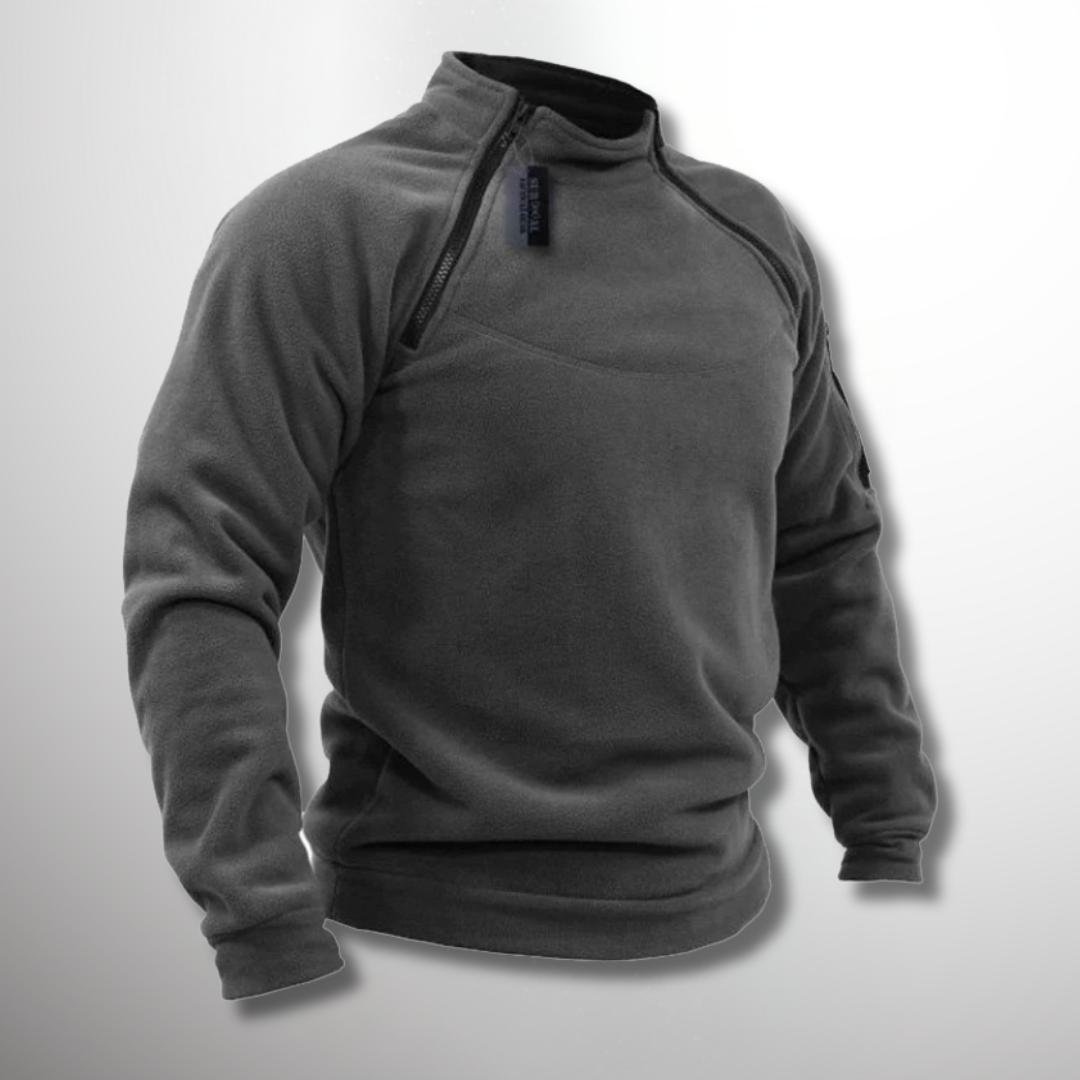 Men's Tactical Fleece Jacket High Neck Half Zip - VibreMode