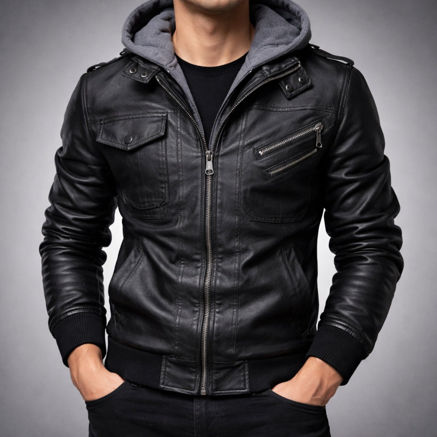 Genuine Brown Biker Jacket