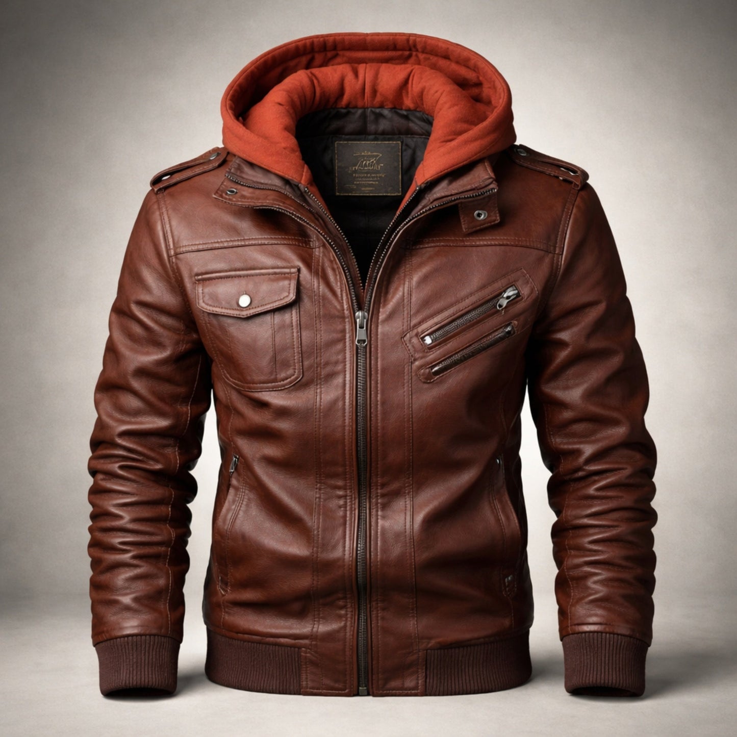 Genuine Brown Biker Jacket