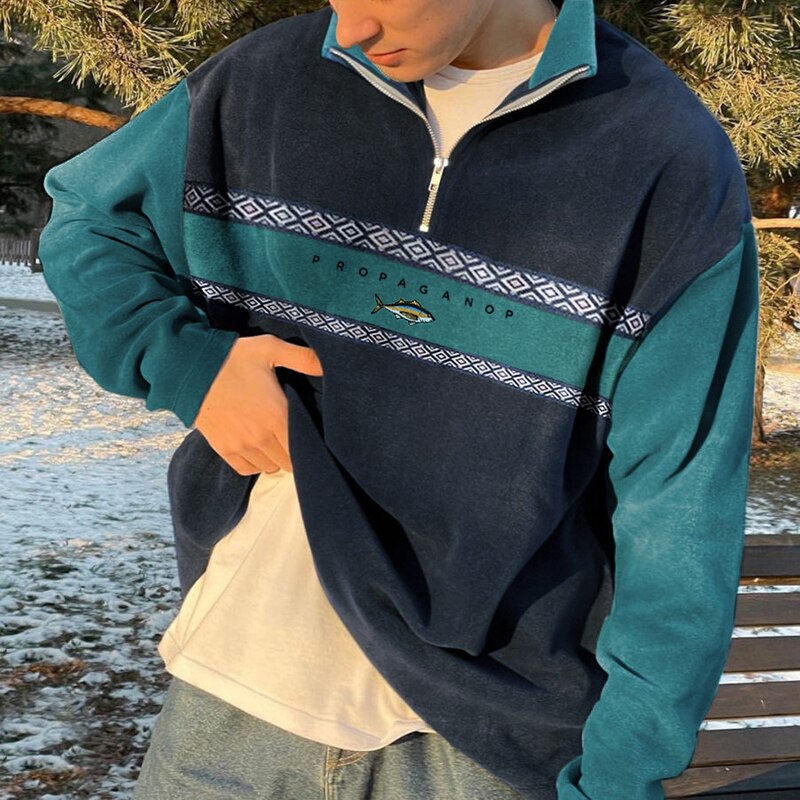 Classic Vintage Zip Up Sweater