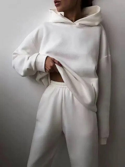 Women's Hoodie Loungewear Set Fleece Winter