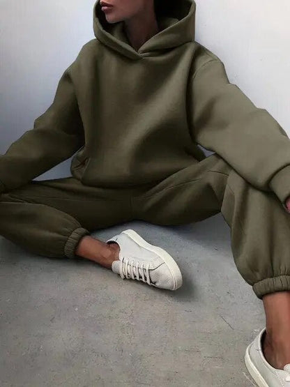 Women's Hoodie Loungewear Set Fleece Winter