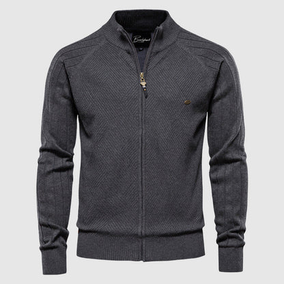 Men's Cotton Full Zip Cardigan Sweater