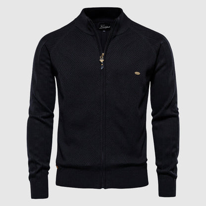 Men's Zipper Cardigan Turtleneck Sweater
