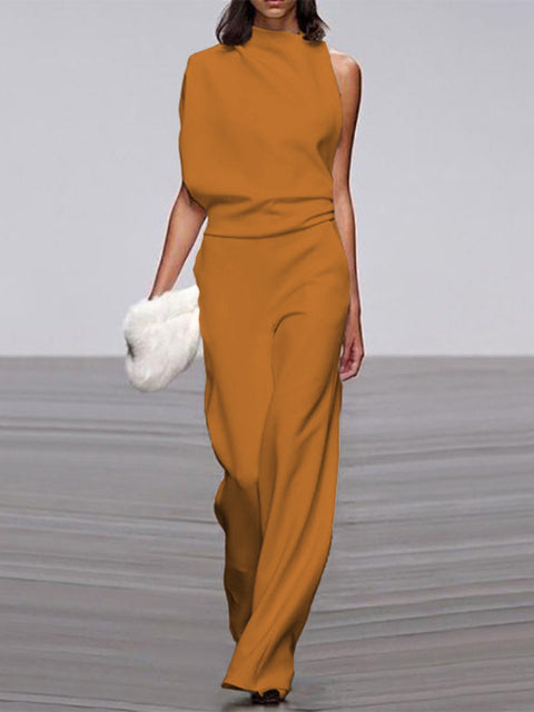 Women's Sleeveless Jumpsuit Open Back - VibreMode