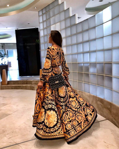 Women's Bohemian Maxi Dress Flowy