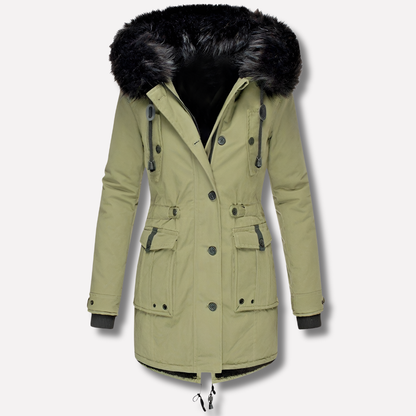 Women's Parka Jacket Hooded Waterproof